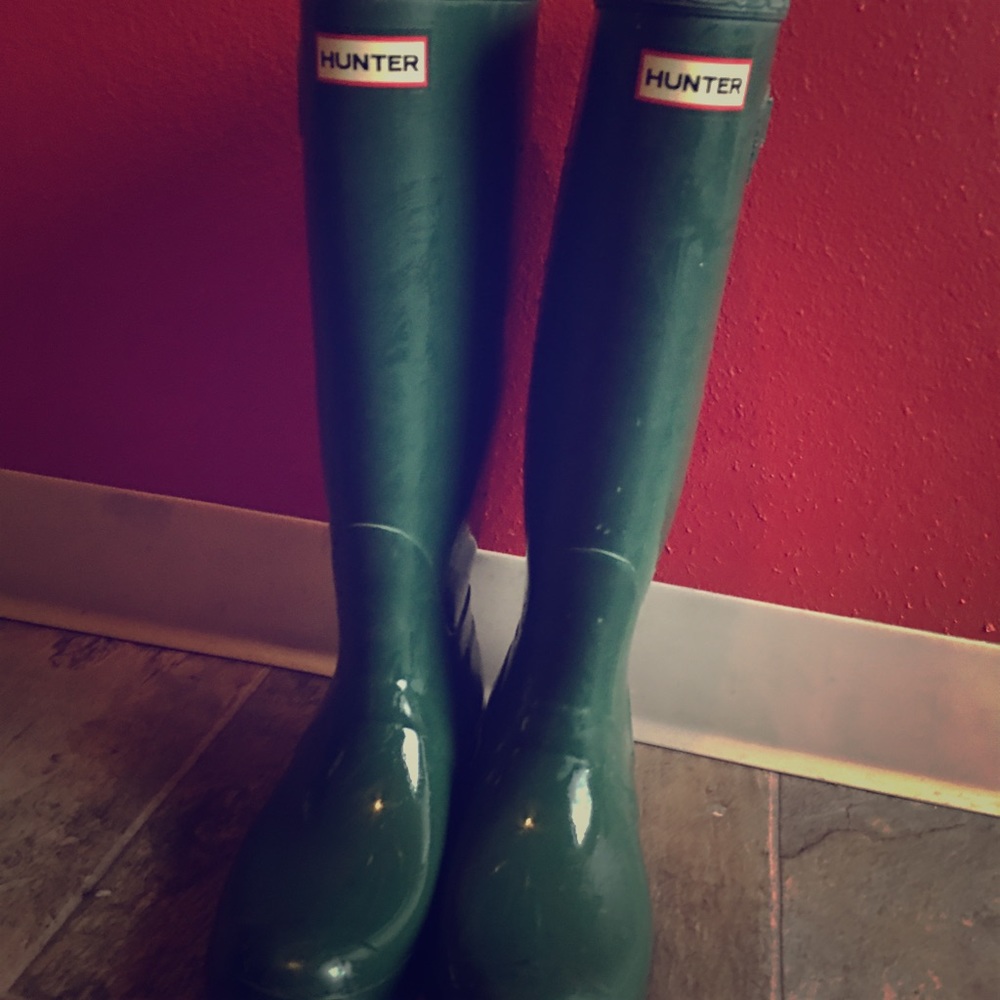 COPY - Hunter rain boots sz 9 Hunter green matte